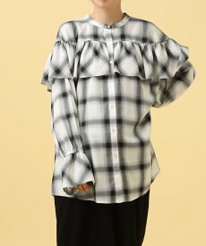 【SALE／60%OFF】LEPSIM 【産前・産後対応】マタニティ/無地柄フリルブラウス レプシィム マタニティウェア・ベビー用品 マタニティトップス ブラウン ブラック ベージュ