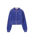 atmos pink Rib Knit Zip-up Top BLUE