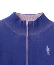 atmos pink Rib Knit Zip-up Top BLUE