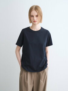 three dots Powdery cotton basic tee �X���[�h�b�c �g�b�v�X �J�b�g�\�[�ET�V���c �u���b�N �z���C�g�y���������z