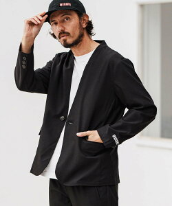 felkod mj10565- Light Oxford Collarless Jacket m[J[WPbg JrI WPbgEAE^[ ̑̃WPbgEAE^[ lCr[ ubNyz