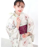 KYOETSU 簡単着付け 浴衣 女の子 子供 セット( 浴衣 + 帯 + 腰紐2本 )レトロE キョウエツ 着物・浴衣・和…