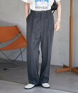 FIT MAGIC マーベルト タック スラックスパンツ