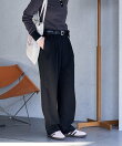 FIT MAGIC マーベルト タック スラックスパンツ
