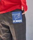 FIT MAGIC マーベルト タック スラックスパンツ