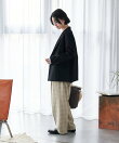 FIT MAGIC マーベルト タック スラックスパンツ