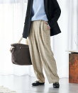FIT MAGIC マーベルト タック スラックスパンツ