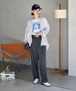 FIT MAGIC マーベルト タック スラックスパンツ