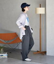 FIT MAGIC マーベルト タック スラックスパンツ