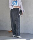 FIT MAGIC マーベルト タック スラックスパンツ