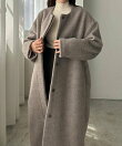 Louere シャギーノーカラーコート