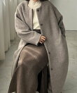 Louere シャギーノーカラーコート