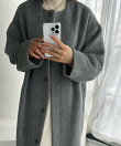 Louere シャギーノーカラーコート