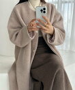 Louere シャギーノーカラーコート