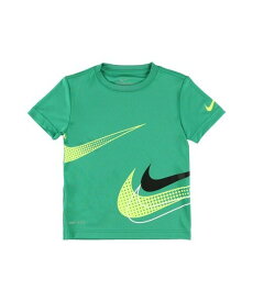 NIKE キッズ(105-120cm) Tシャツ NIKE(ナイキ) NKB SWOOSH WRAP DRI FIT SS TEE ルーキーユーエスエー トップス カットソー・Tシャツ グリーン ネイビー