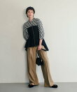 ギャバタックモダンワイドパンツ