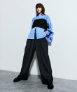 ギャバタックモダンワイドパンツ