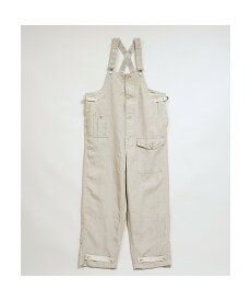 Nigel Cabourn MAN / N-1デッキパンツ - リネンキャンバス ナイジェル・ケーボン オールインワン・オーバーオール オーバーオール・サロペット グレー ホワイト【送料無料】
