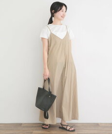 【SALE／50%OFF】URBAN RESEARCH ITEMS 『洗濯可』ワッシャーナイロンキャミワンピースセット(楽着シリーズ) アーバンリサーチアイテムズ ワンピース・ドレス ワンピース ベージュ ブラック ブラウン
