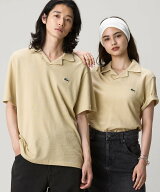 【SALE／50%OFF】LACOSTE コットン*リネン オープンカラーネックポロシャツ ラコステ トップス ポロシャ…