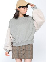 【BROWNY】(L)ファースリーブスウェット