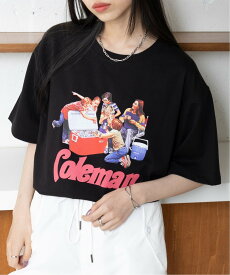 【SALE／50%OFF】Coleman Coleman/コールマンビンテージレトロプリントTシャツ セットアップセブン トップス カットソー・Tシャツ ブラック グリーン ネイビー ホワイト