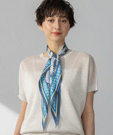 23区 シルク ダイヤ スカーフ ニジュウサンク ファッション雑貨 スカーフ・バンダナ ネイビー ブラック【送料無料】