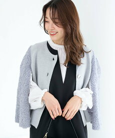 【SALE／40%OFF】le.coeur blanc 《手洗い可能》TORRAZZO DONNA別注 フレアケープニットカーデ ルクールブラン トップス カーディガン グレー ベージュ【送料無料】