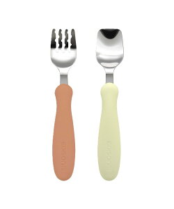 EDISONmama EDISONmama エジソンママ フォーク&スプーン ケース付き ローラ 食器・調理器具・キッチン用品 カトラリー ブルー