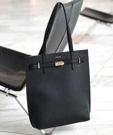 【SALE／37%OFF】DRESSTERIOR ベルトスクエアレザートートバッグ ドレステリア バッグ トートバッグ ブラック【送料無料】