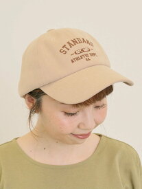Samansa Mos2 【消臭効果】カレッジロゴ刺繍キャップ サマンサモスモス 帽子 ハット ブラウン ベージュ