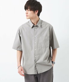 【SALE／50%OFF】UNITED ARROWS green label relaxing トーマスメイソン ジャストルーズ レギュラーカラー 半袖 シャツ ユナイテッドアローズ アウトレット トップス シャツ・ブラウス グレー ブルー【送料無料】