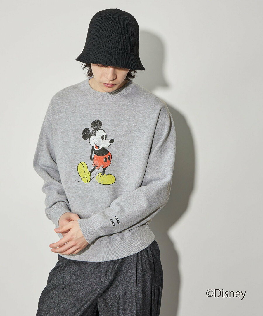 【SALE/70%OFF】CITEN 【別注】<CITEN>MICKEY MOUSE / プリントスウェット ユナイテッドアローズ アウトレット トップス スウェット・トレーナー グレー ブラック - メイン画像 1