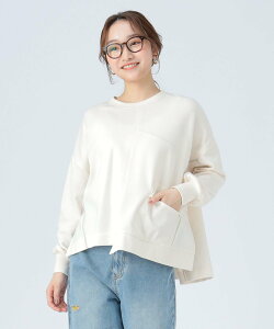 BEAMS HEART WOMEN �p�b�`���[�N �؂�ւ� �v���I�[�o�[ �r�[���X �n�[�g �g�b�v�X �X�E�F�b�g�E�g���[�i�[ �u���[ �z���C�g �O���[�y���������z