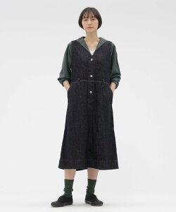 MHL. CANTON BLACK LIGHT DENIM DRESS �}�[�K���b�g�E�n�E�G�� �����s�[�X�E�h���X ���̑��̃����s�[�X�E�h���X �u���b�N�y���������z