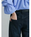 ミッドライズストレートワイドデニムパンツ
