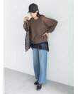 ミッドライズストレートワイドデニムパンツ