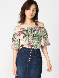 【SALE／70%OFF】GUESS MARCIANO/(W)OFF-SHOULDER CROP TOP ゲス トップス シャツ・ブラウス ベージュ