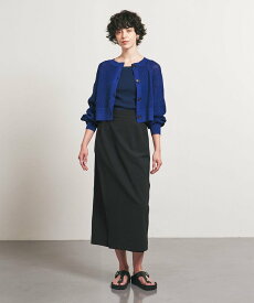 UNITED ARROWS ＜TO UNITED ARROWS＞ P/PU RAP GATH SKIRT 91/スカート ユナイテッドアローズ トップス カットソー・Tシャツ ブラック ネイビー【送料無料】