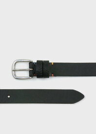 Paul Smith 【公式】カラーステッチ エンボスロゴ ベルト ポール・スミス ファッション雑貨 ベルト ブラック【送料無料】