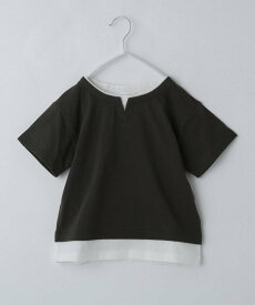 【SALE／49%OFF】THE SHOP TK 【110-160】キーネックレイヤード風Tシャツ/洗濯機OK ザ ショップ ティーケー トップス カットソー・Tシャツ グレー イエロー ブルー ネイビー