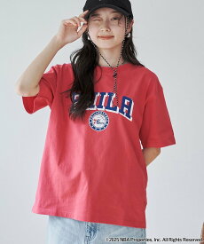 【SALE／20%OFF】coen NBA別注 ロゴプリントTシャツ コーエン トップス カットソー・Tシャツ ブルー イエロー グレー ホワイト レッド