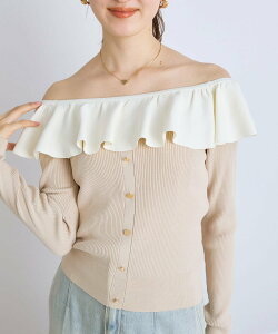 �ySALE�^60%OFF�zLa boutique BonBon �y�ŋ��f���z�o�C�J���[�I�t�V�������b�t�����u�j�b�g ���u�e�B�b�N�{���{�� �g�b�v�X �j�b�g �l�C�r�[ �x�[�W���y���������z