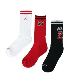 Jordan ソックス(21-25cm) JORDAN(ジョーダン) JHB JORDAN VARSITY JERSEY 3PK ルーキーキッズ 靴下・レッグウェア 靴下 ブラック