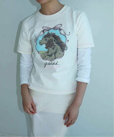 EDIT.FOR LULU 【GANNI/ガニー】Heavy stretch cotton layered baby エディット フォー ルル トップス カットソー・Tシャツ ホワイト【送料無料】
