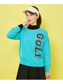 【SALE／60%OFF】JUN&ROPE' 【三枝こころさんコラボ】「GOLF」インターシャ長袖プルオーバー ジュンアンドロペ トップス ニット ブルー ピンク【送料無料】