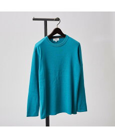 ABAHOUSE LASTWORD 【定番 / ニットスウェット】コットン クルーネック / 総針ニット アバハウス トップス ニット ホワイト ブラック グリーン【送料無料】