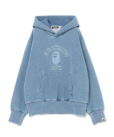 A BATHING APE COLLEGE INDIGO PULLOVER HOODIE ア ベイシング エイプ トップス パーカー・フーディー ブルー【送料無料】