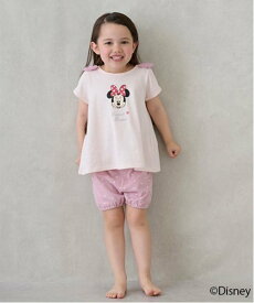 【SALE／30%OFF】petit main 【Disney】ミニー/パジャマ ナルミヤオンライン インナー・ルームウェア パジャマ ホワイト ピンク