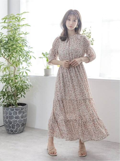 Clear 花柄ティアードワンピース Rakuten Fashion 楽天ファッション 旧楽天ブランドアベニュー Cp45